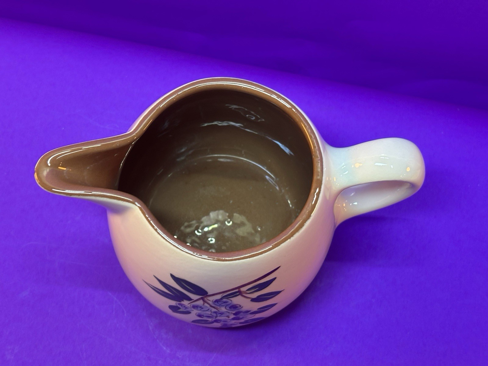 Vintage 1957-1963 Stangl Pottery Blueberry 5″ Milk Jug