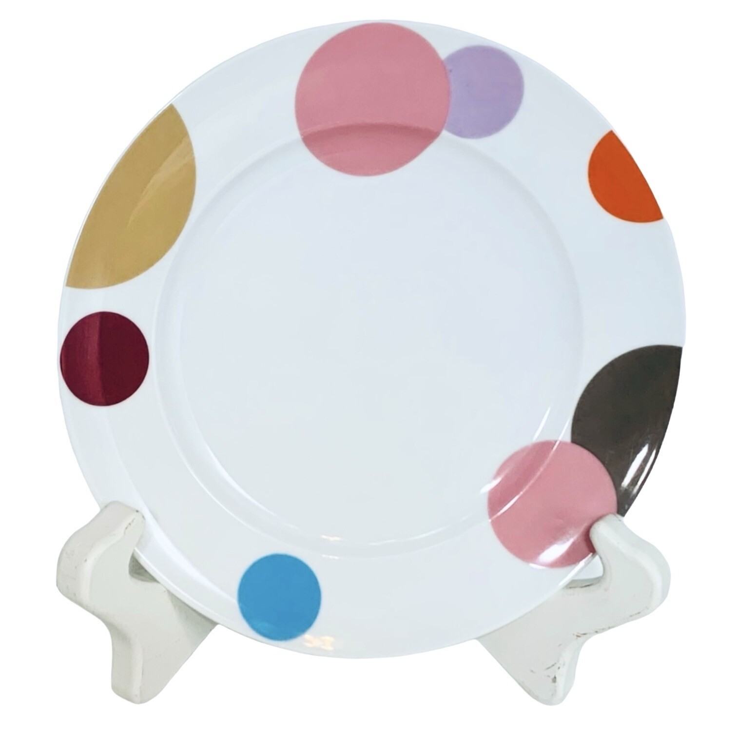 Thomas Rosenthal SUNNY DAY FUNNY DOTS Multicolored Salad Plate Germany RARE