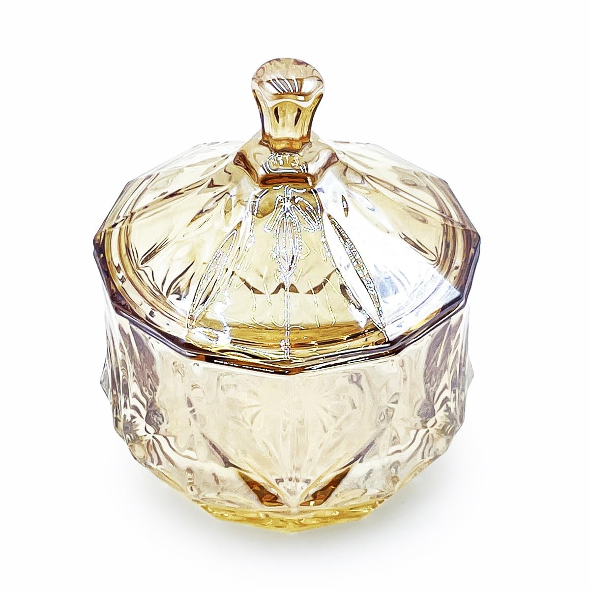 8oz Glass Candy Jar with Lid,Small Crystal Fall Candy Dish,Apothecary Jar for…