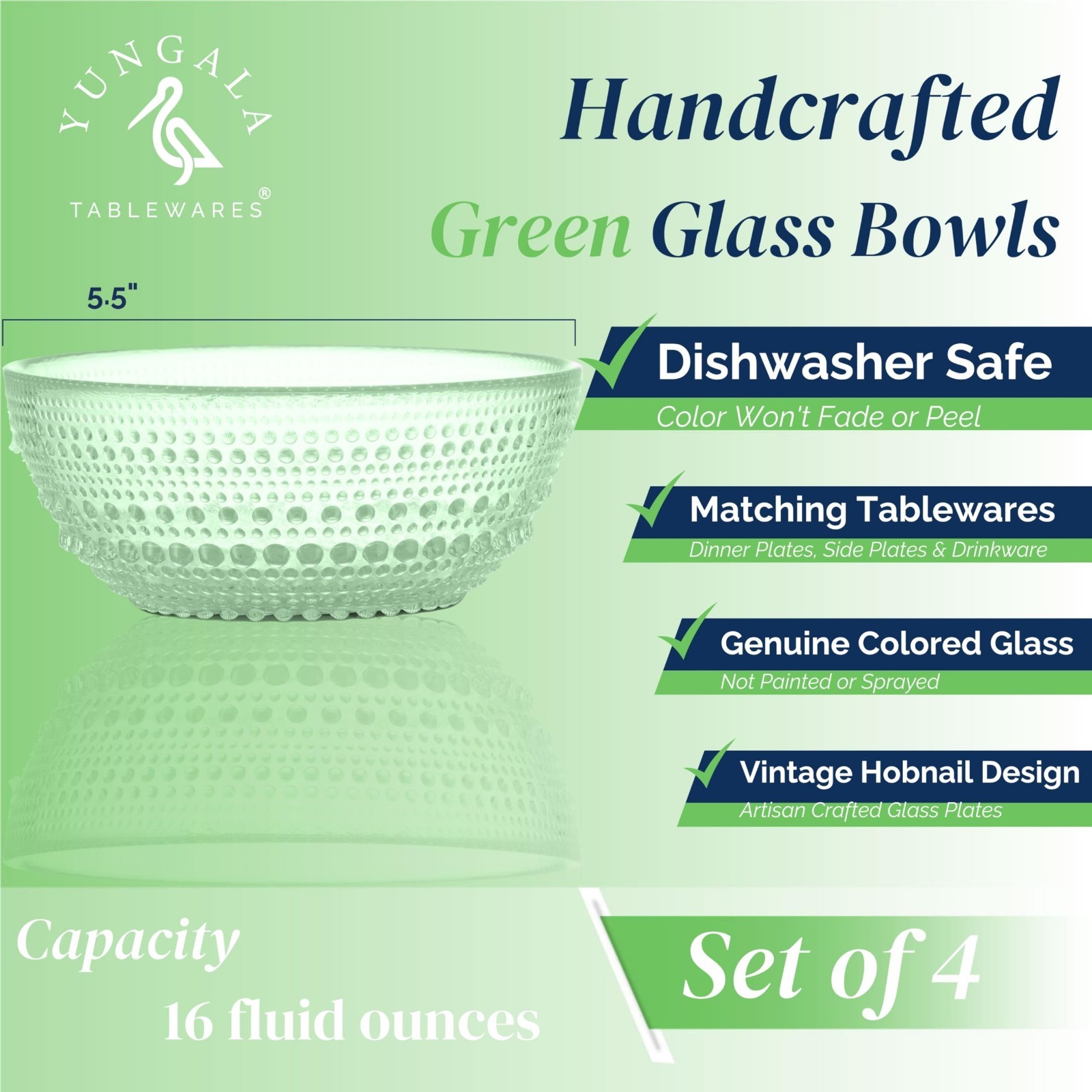 Decorative Green Glass Bowl – Elegant Centerpiece for Home Decor & Dining