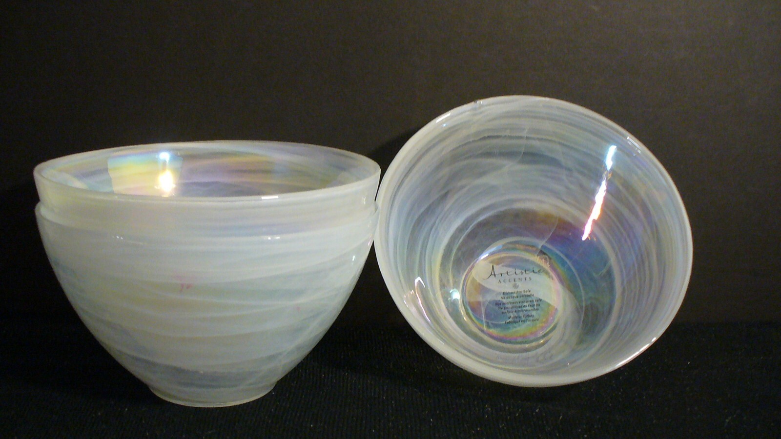 Artistic Accents White Swirl 5 3/4″ Soup Salad or Cereal Bowls – 3