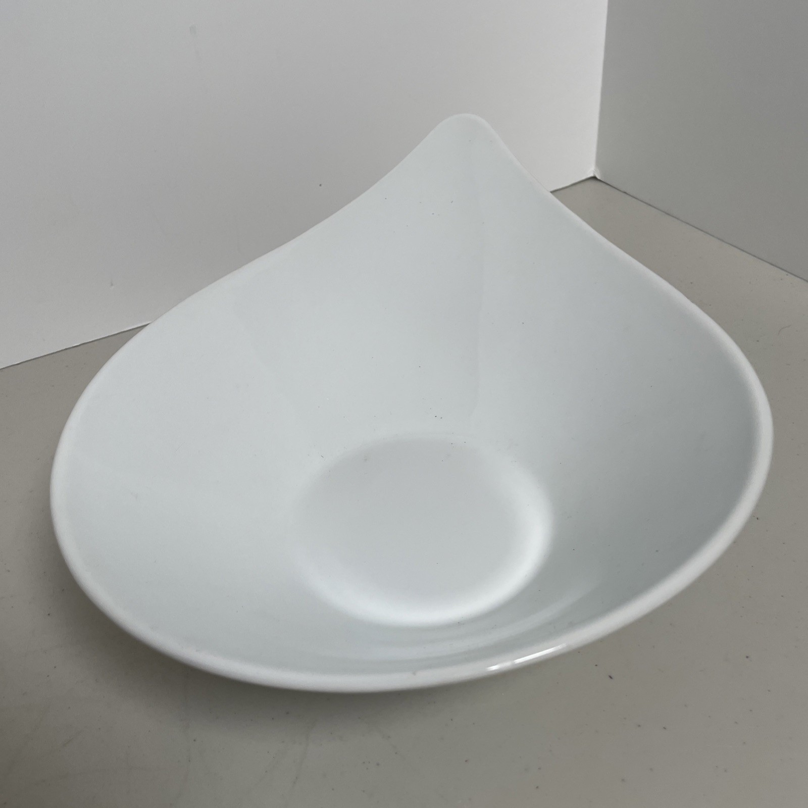 222 Fifth White Porcelain Asymmetrical Swoop 12” Serving Bowl Replacement Dish
