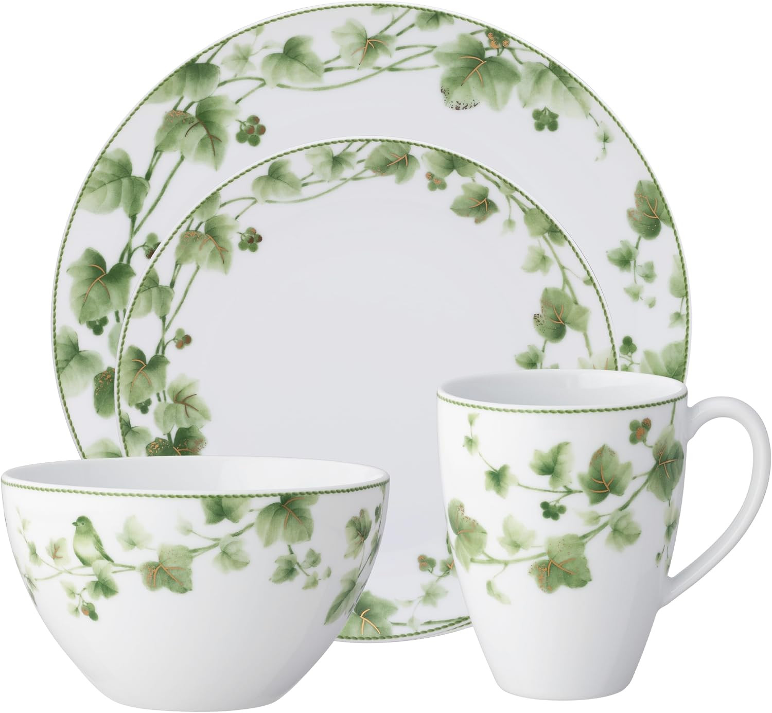 Ivy Whisper 4-Piece Place Setting for One – Elegant Dining Experience