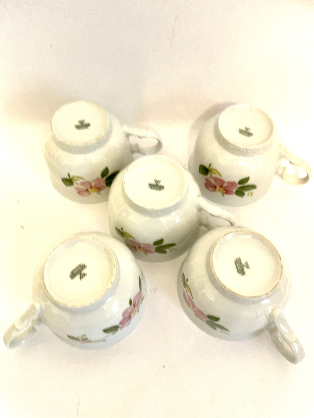 Set of 6 Mitterteich Bavaria Tea Cofee Cup And Saucer MIT359 Pink Flowers
