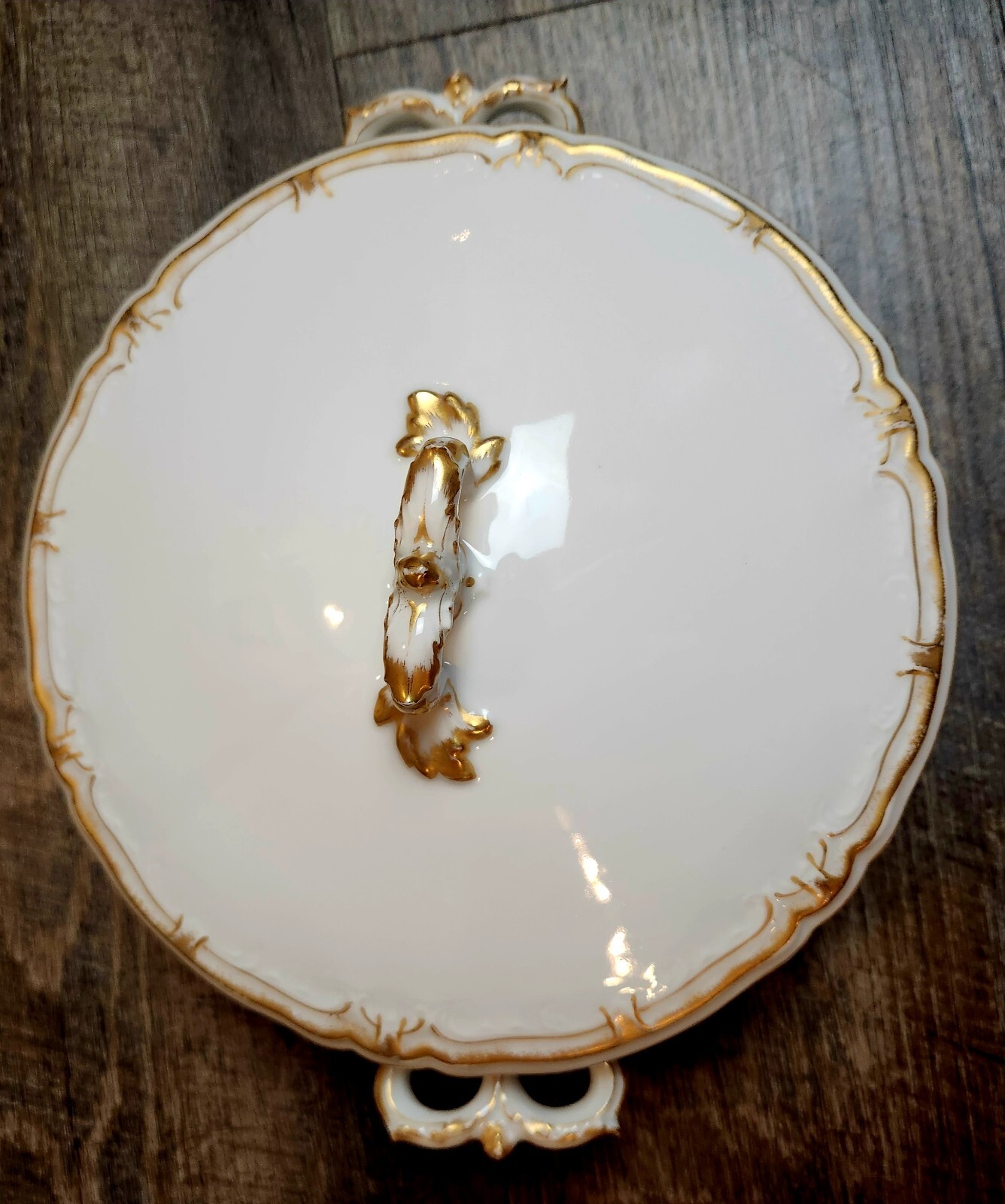 Vintage Haviland Limoges Round& Oval Set Covered Dishes White/Gold HOLIDAY